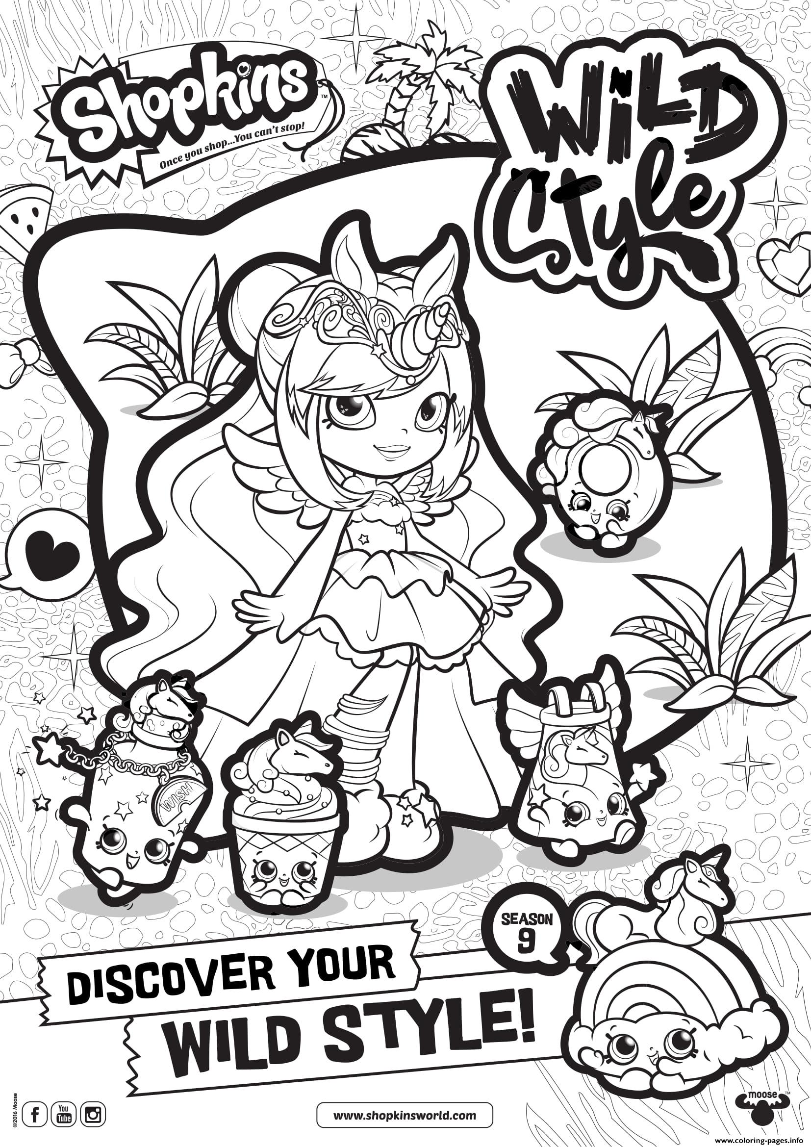 Shopkins Season 9 Wild Style 5 Coloring Pages Printable 1654x2339 Shopkins Season 9 Wild Style 5 Coloring Pages Printable