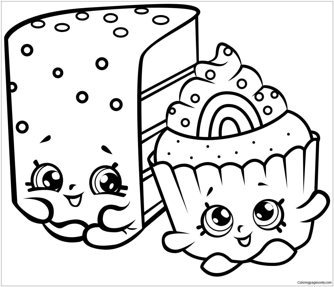 Coloring Pages For Lovely Cute Cakes Shopkins Coloring Page Free 1399x1201 Coloring Pages For Lovely Cute Cakes Shopkins Coloring Page Free