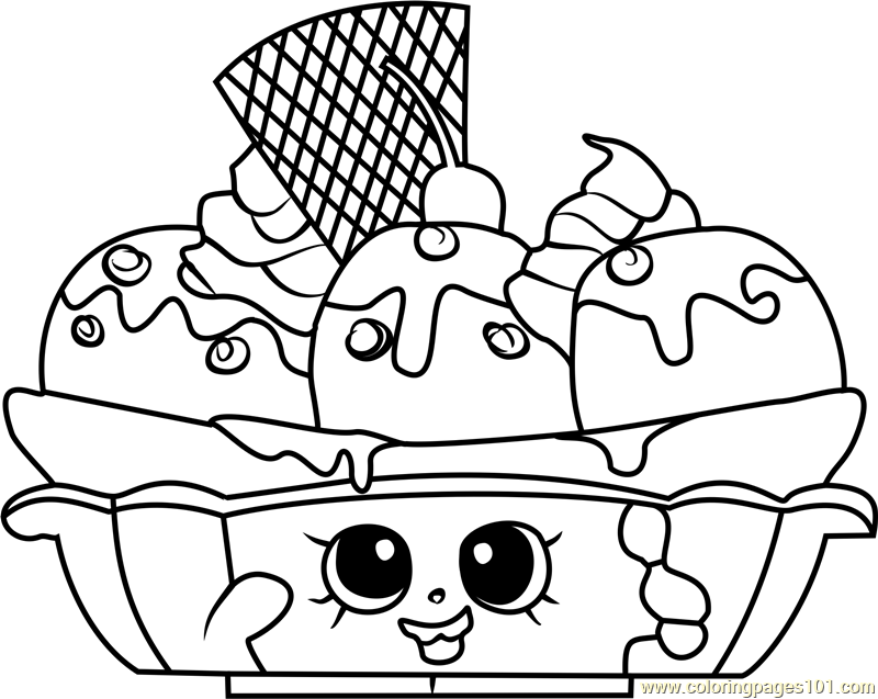 Banana Splitty Shopkins Coloring Page 800x637 Banana Splitty Shopkins Coloring Page