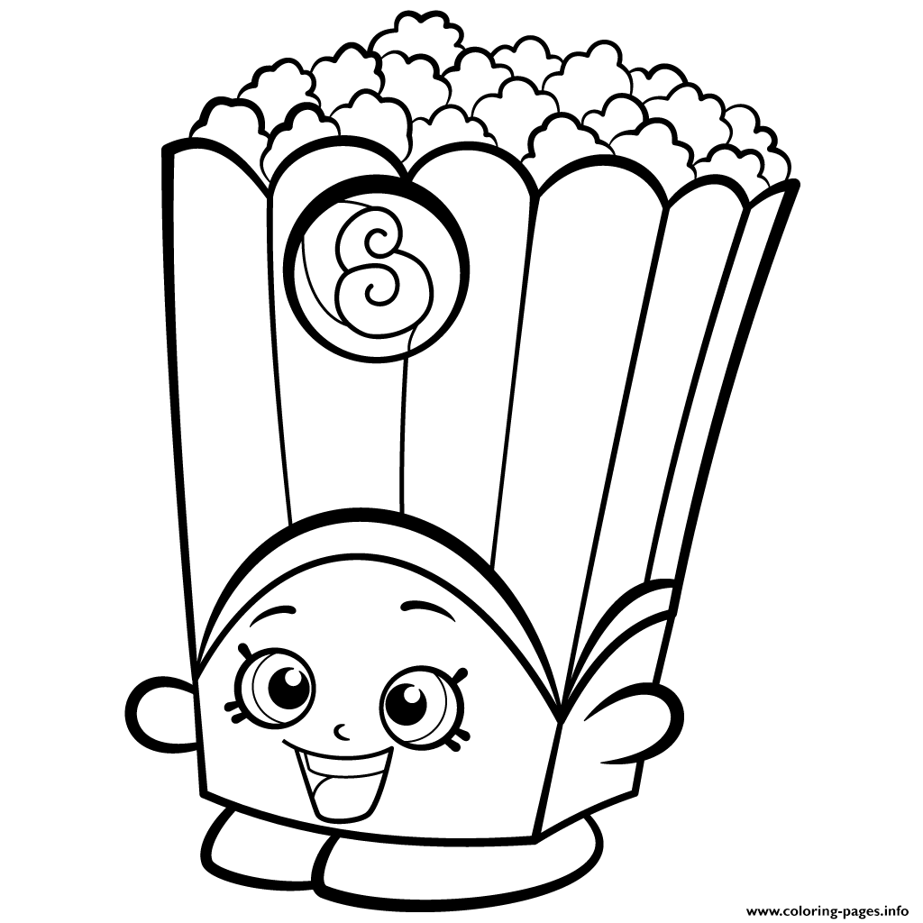 1024x1024 Popcorn Box Poppy Corn Shopkins Season 2 Coloring Pages Printable