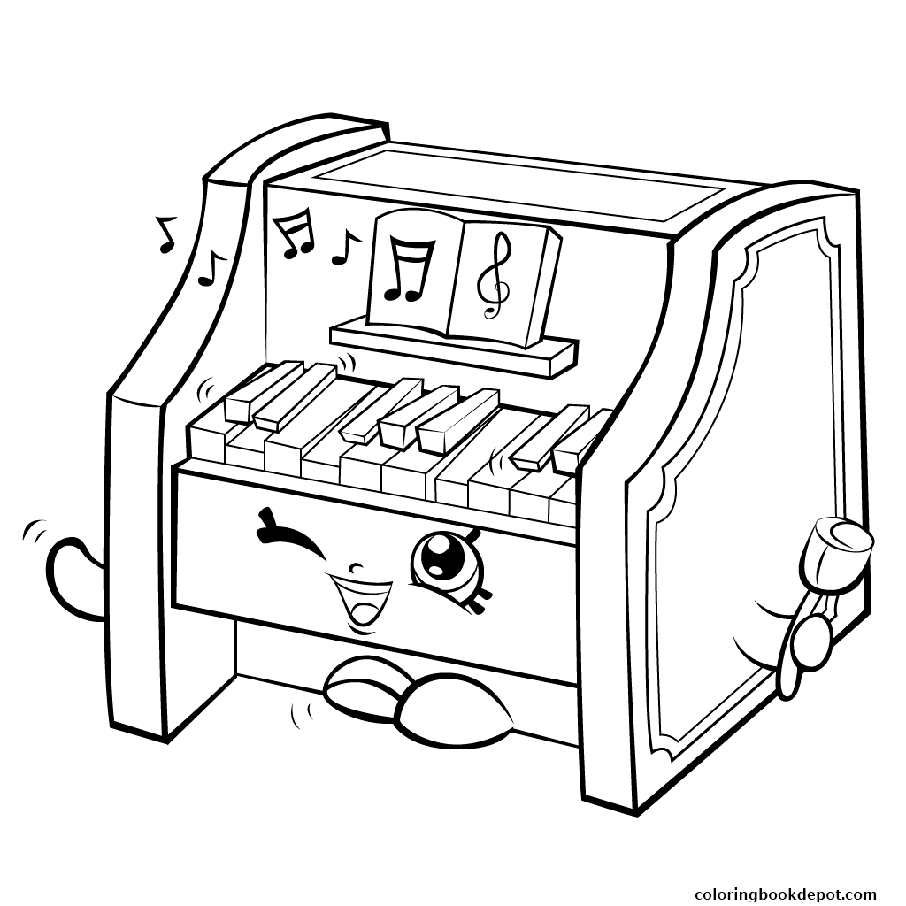 1024x1024 Piano Shopkins Season 5 Coloring Pages