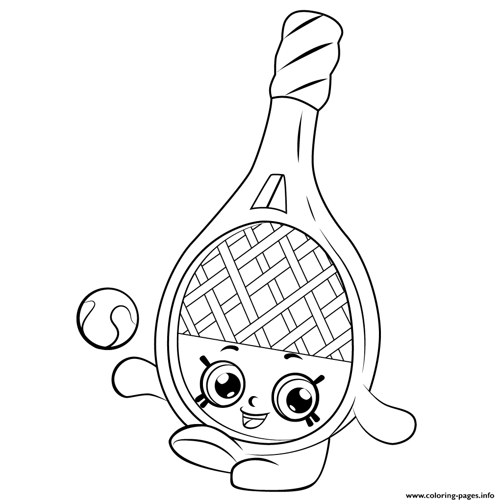 1024x1024 Print Tennis Racket Shopkins Season 5 Coloring Pages Playroom