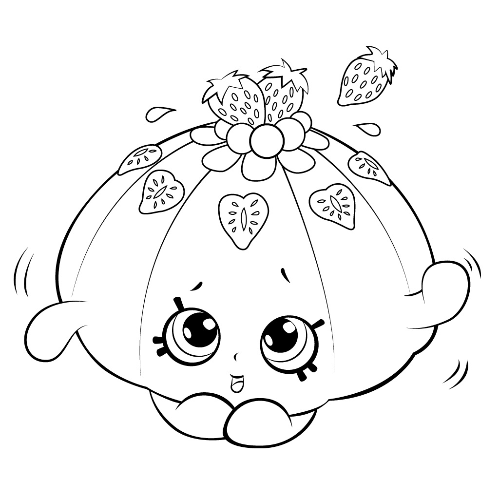 1024x1024 Season 5 Shopkins Coloring Pages Katie Skateboard Free 6