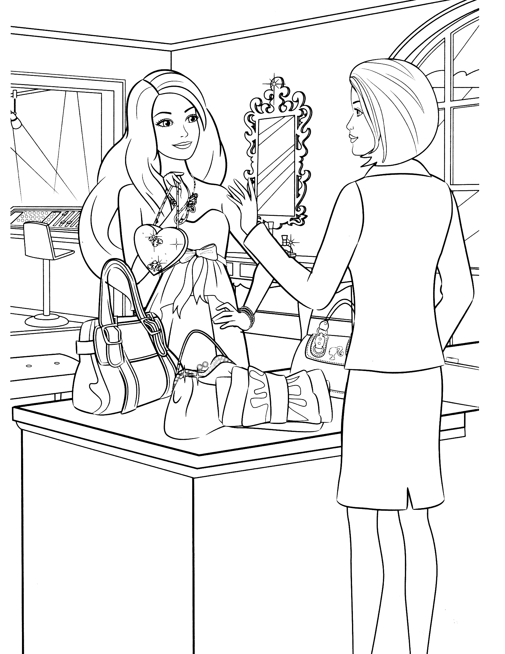 Barbie Coloring Pages 1700x2200 Barbie Coloring Pages