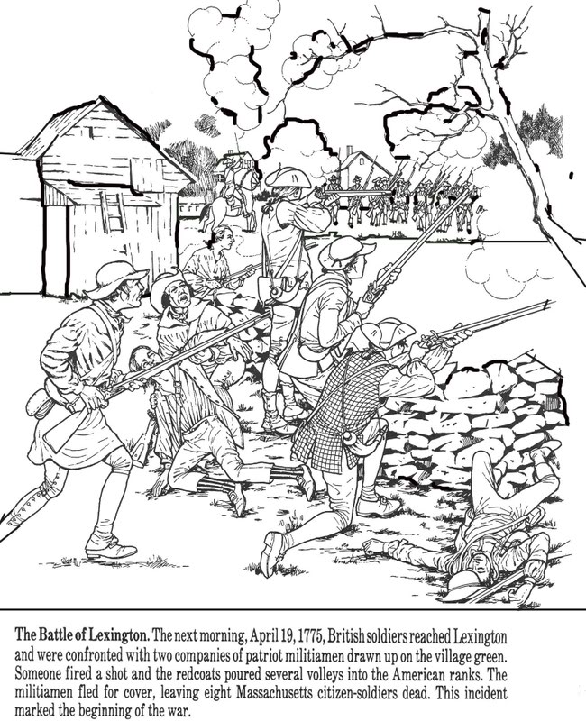 650x800 Revolutionary War Coloring Pages