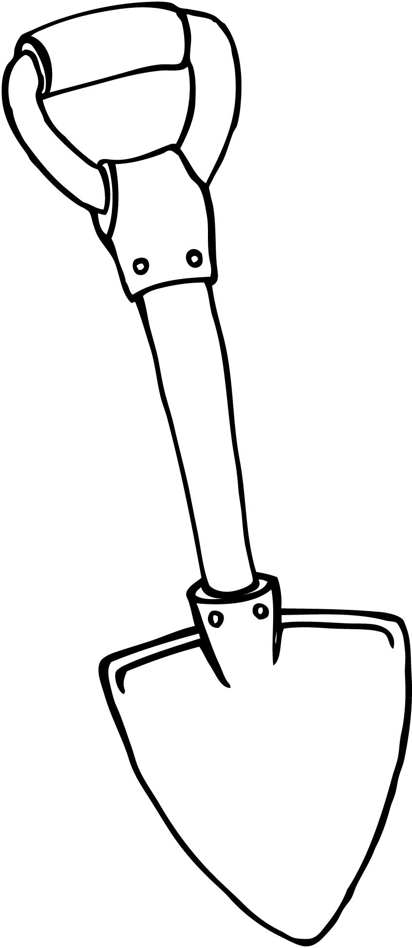 846x1942 Shovel Coloring Page