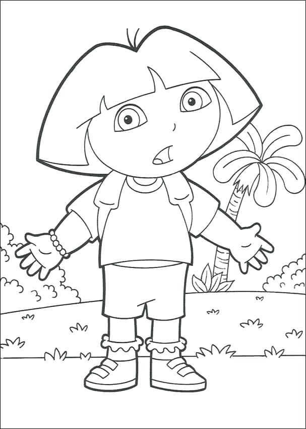 Dora The Explorer Printable Coloring Pages Printable Coloring 607x850 Dora The Explorer Printable Coloring Pages Printable Coloring