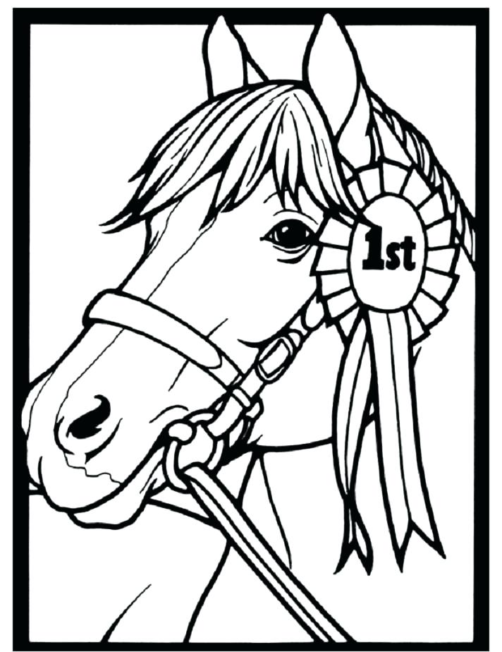 712x924 Horse Color Page Horse Coloring Page Of Show Pony Proudly Wearing
