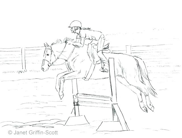 640x487 Horse Jumping Coloring Pages Draw A Show Free Colorin Murs