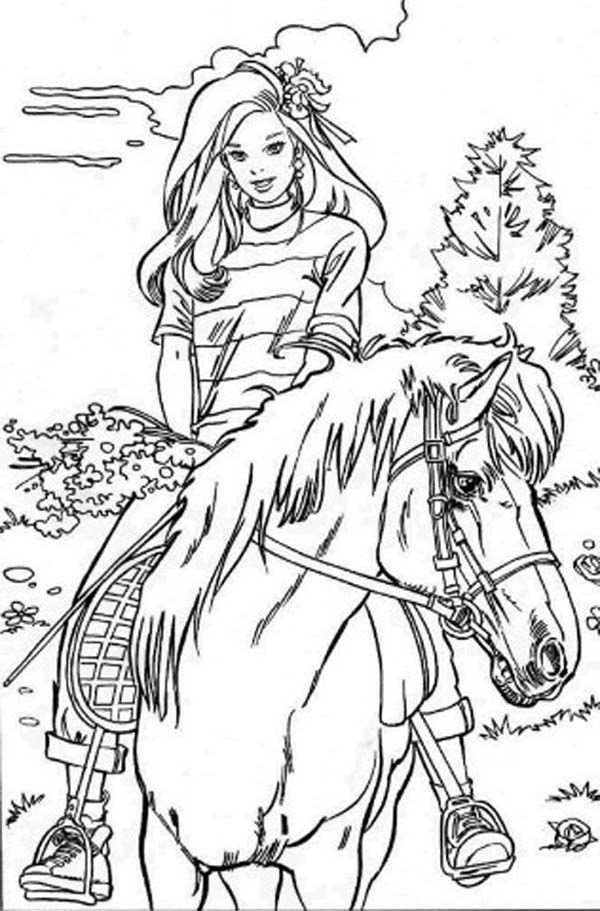 600x911 Coloring Pages For Girls To Print Out Barbie Tv Show Coloring