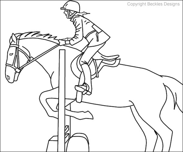 600x499 Horse Jumping Coloring Pages Blomqvist.us