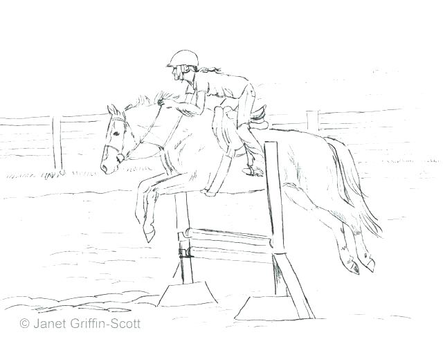 640x487 Horse Riding Coloring Pages Horse Show Jumping Coloring Pages