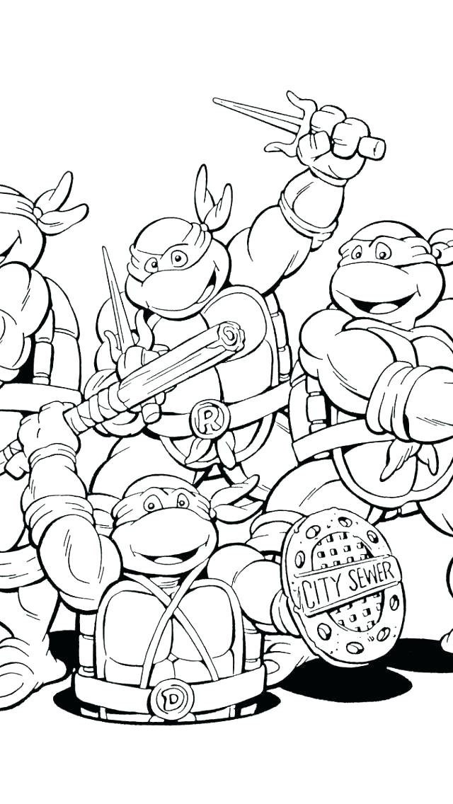 640x1136 Teenage Mutant Ninja Turtles Coloring Pages Printable Shredder