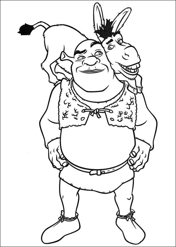 567x794 Shrek Coloring Pages