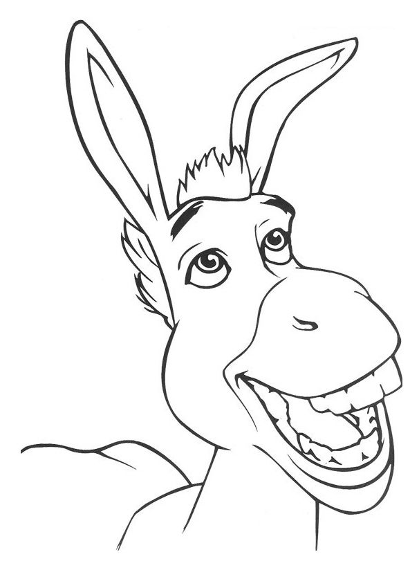 606x811 Donkey Coloring Page