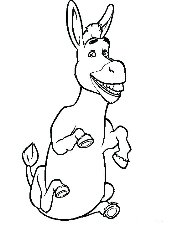 549x722 Shrek 2 Coloring Pages Page Donkey Smile For Kids Printable