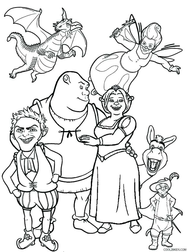 632x850 Shrek Coloring Pages Best Coloring Pages Kids Games Forever After