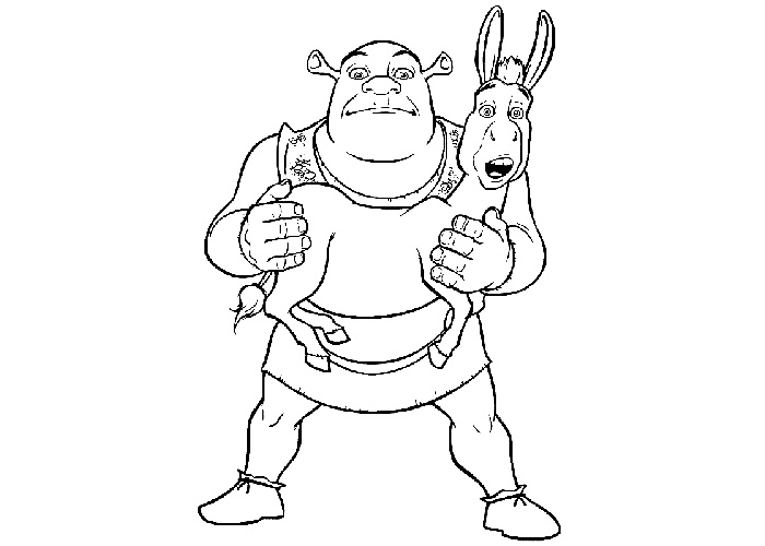 Shrek Donkey Coloring Page at GetColorings.com | Free printable ...