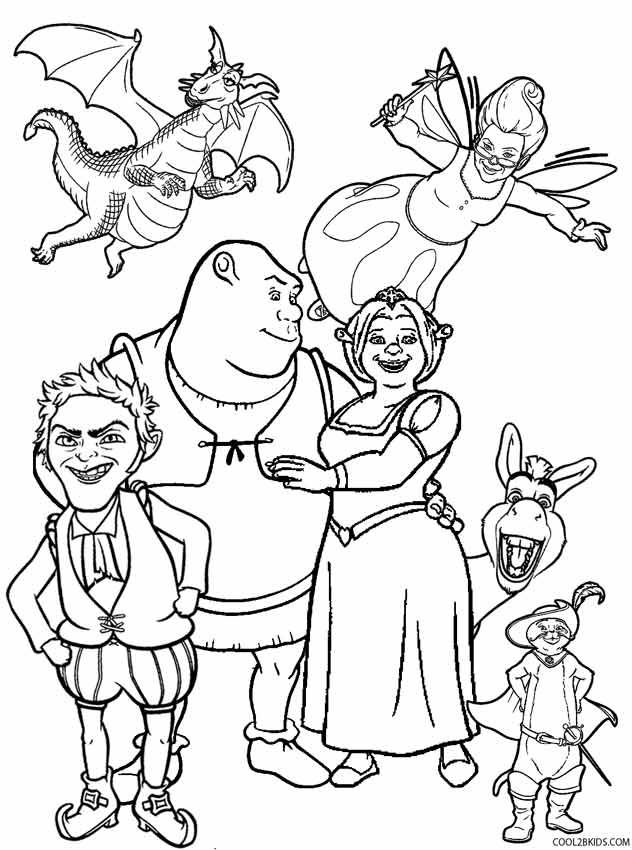 632x850 Printable Shrek Coloring Pages For Kids Cool2bkids