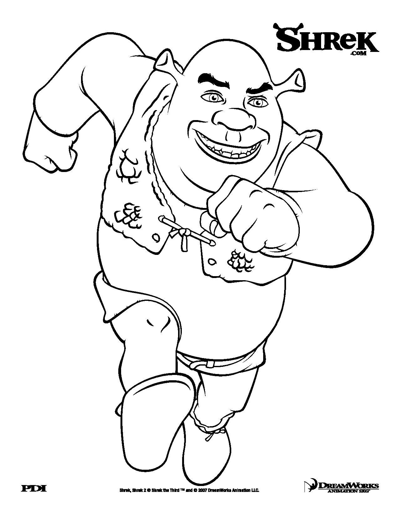 1275x1650 Shrek Coloring Pages