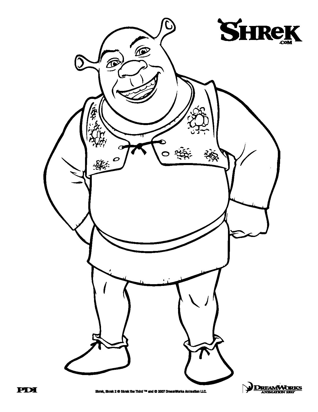 1275x1650 Shrek Free To Color For Children