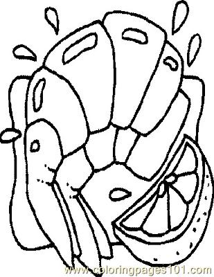 309x400 Shrimp Coloring Page