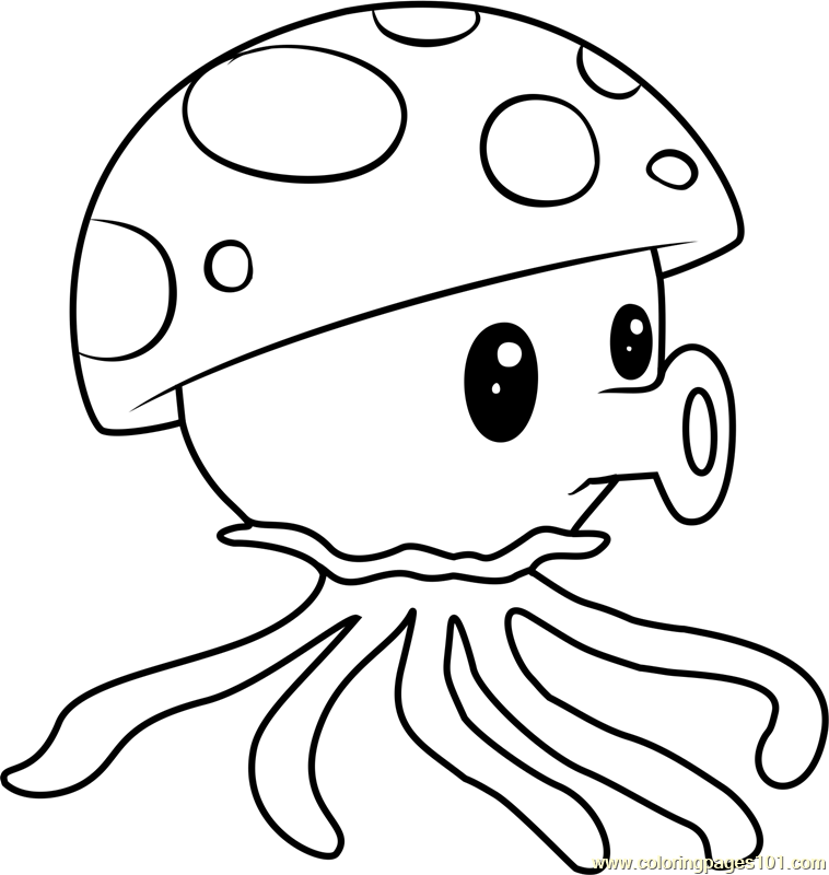 758x800 Sea Shroom Coloring Page