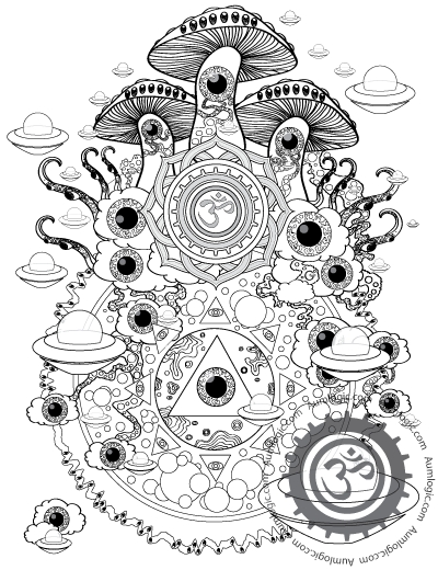 400x520 Shroom Coloring Pages Psychedelic Mushroom Coloring Pages Magic
