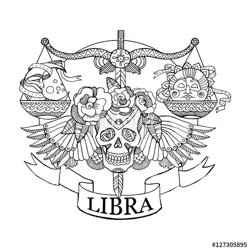 Libra Zodiac Sign Coloring Pages For Adults Fotolia 127305895 500x500 Libra Zodiac Sign Coloring Pages For Adults Fotolia 127305895