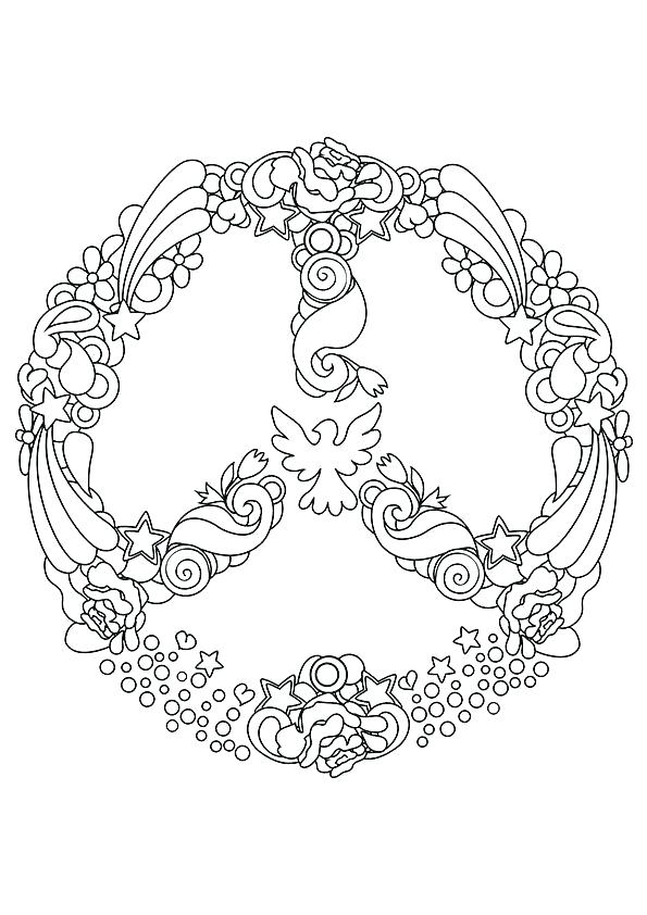 Peace Coloring Page Printable Peace Sign Coloring Pages Peace Sign 595x842 Peace Coloring Page Printable Peace Sign Coloring Pages Peace Sign