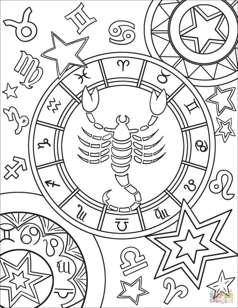 Zodiac Signs Coloring Pages Get Bubbles 791x1024 Zodiac Signs Coloring Pages Get Bubbles