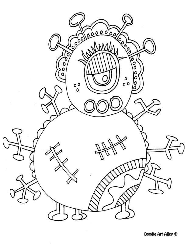 618x800 Monster Coloring Pages