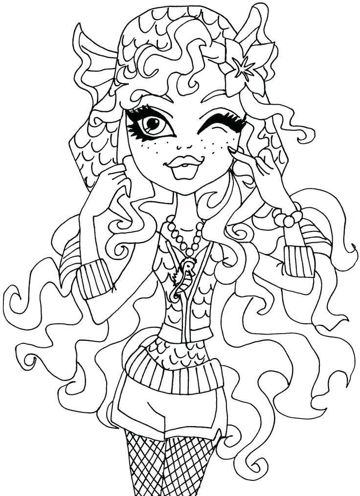 736x1014 Silly Monster Coloring Page Twisty Noodle Friendly Monster