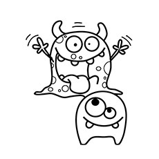 230x230 7 Monster Coloring Links For Young Children