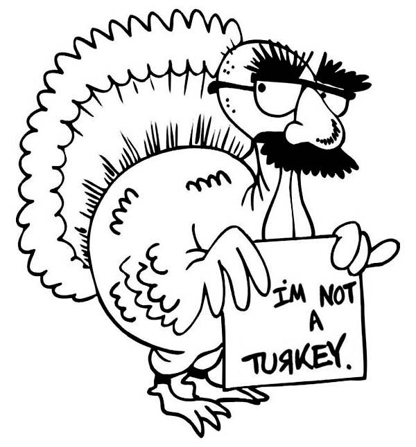 600x646 Silly Turkey Coloring Pages Funny Turkey Coloring Pages Funny