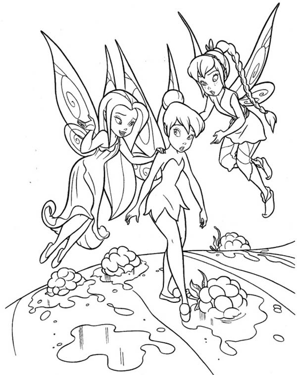 600x757 Silvermist Fawn And Tinkerbell Coloring Page
