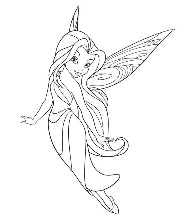 600x705 Unique Disney Fairy Silvermist Coloring Pages Coloring Ws