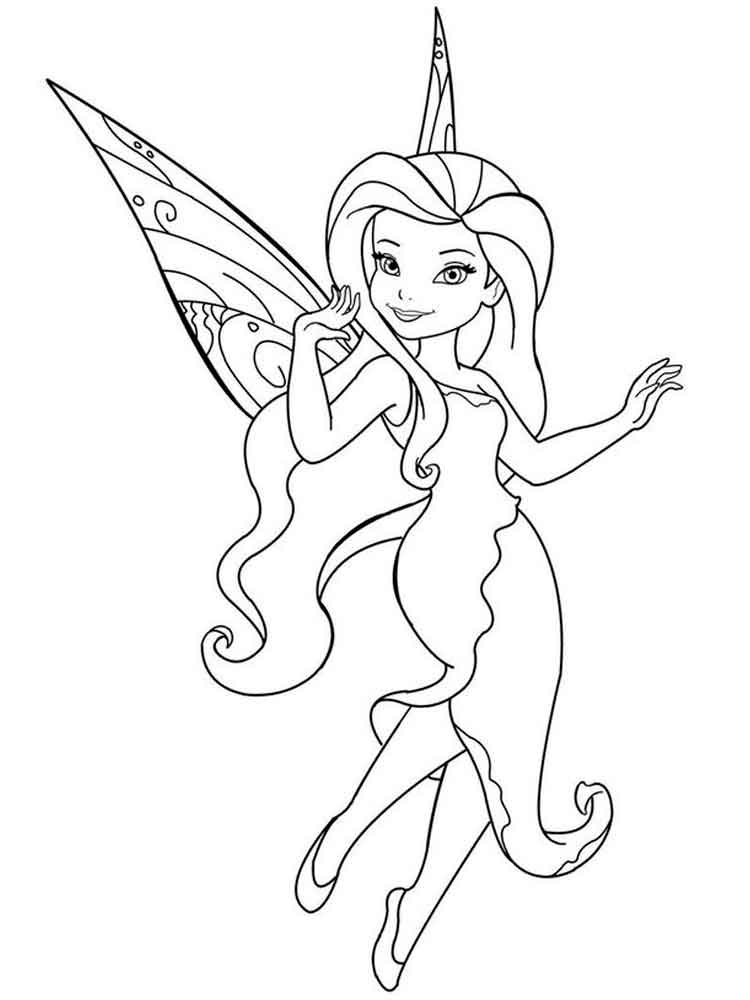 750x1000 Disney Fairy Silvermist Coloring Pages. Free Printable Disney