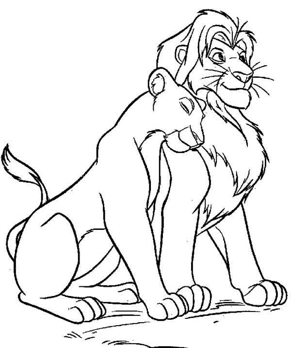 Simba And Nala Coloring Pages at GetColorings.com | Free printable ...