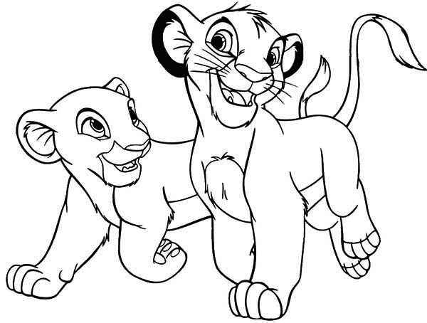 Lion King Simba Coloring Pages 600x454 Lion King Simba Coloring Pages