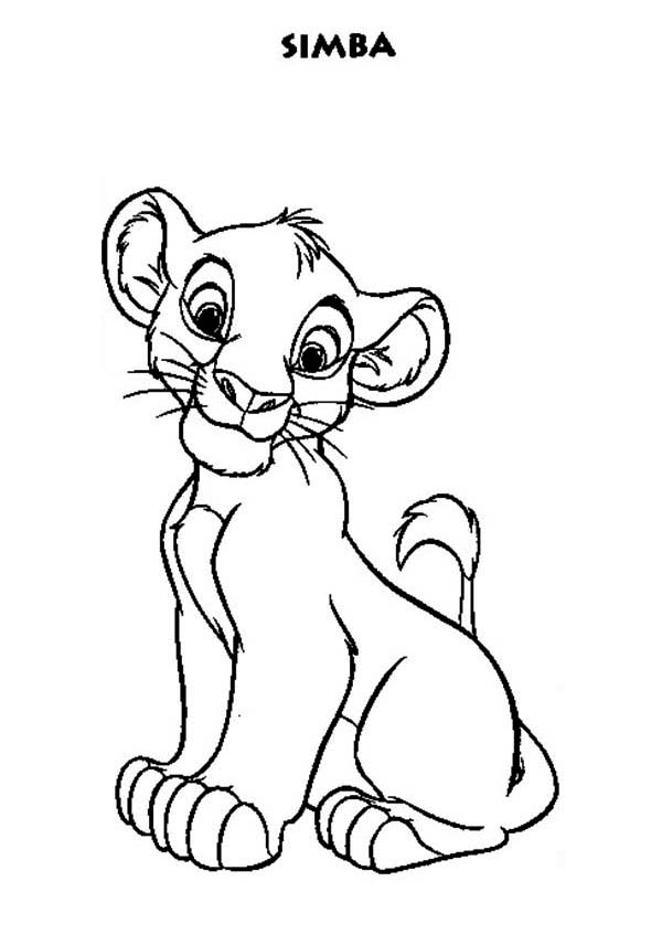 Little Simba Coloring Page 600x856 Little Simba Coloring Page