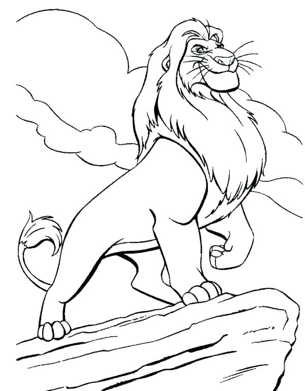 Simba Coloring Page Coloring Page Protecting S Pride Coloring 600x770 Simba Coloring Page Coloring Page Protecting S Pride Coloring