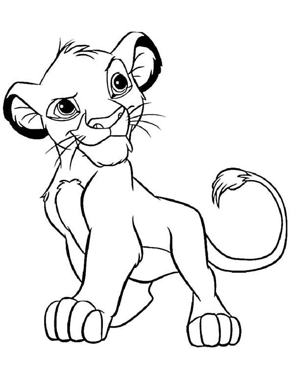Simba Coloring Pages To Print Simba Standing Coloring Page 600x788 Simba Coloring Pages To Print Simba Standing Coloring Page