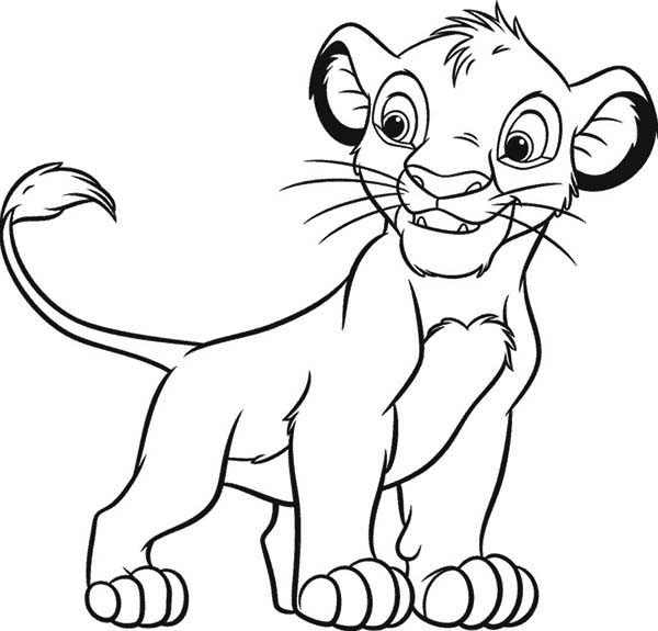 600x575 Lion King Simba Coloring Pages