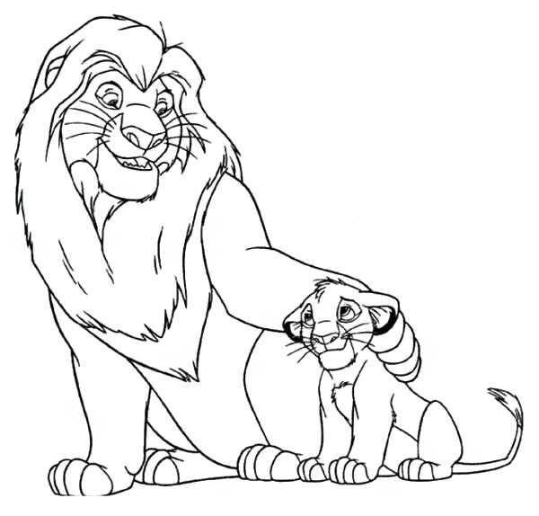 600x574 Simba Colouring Sheet Lion King Coloring Pages Free Printable