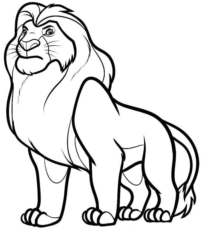680x791 Simba Coloring Pages