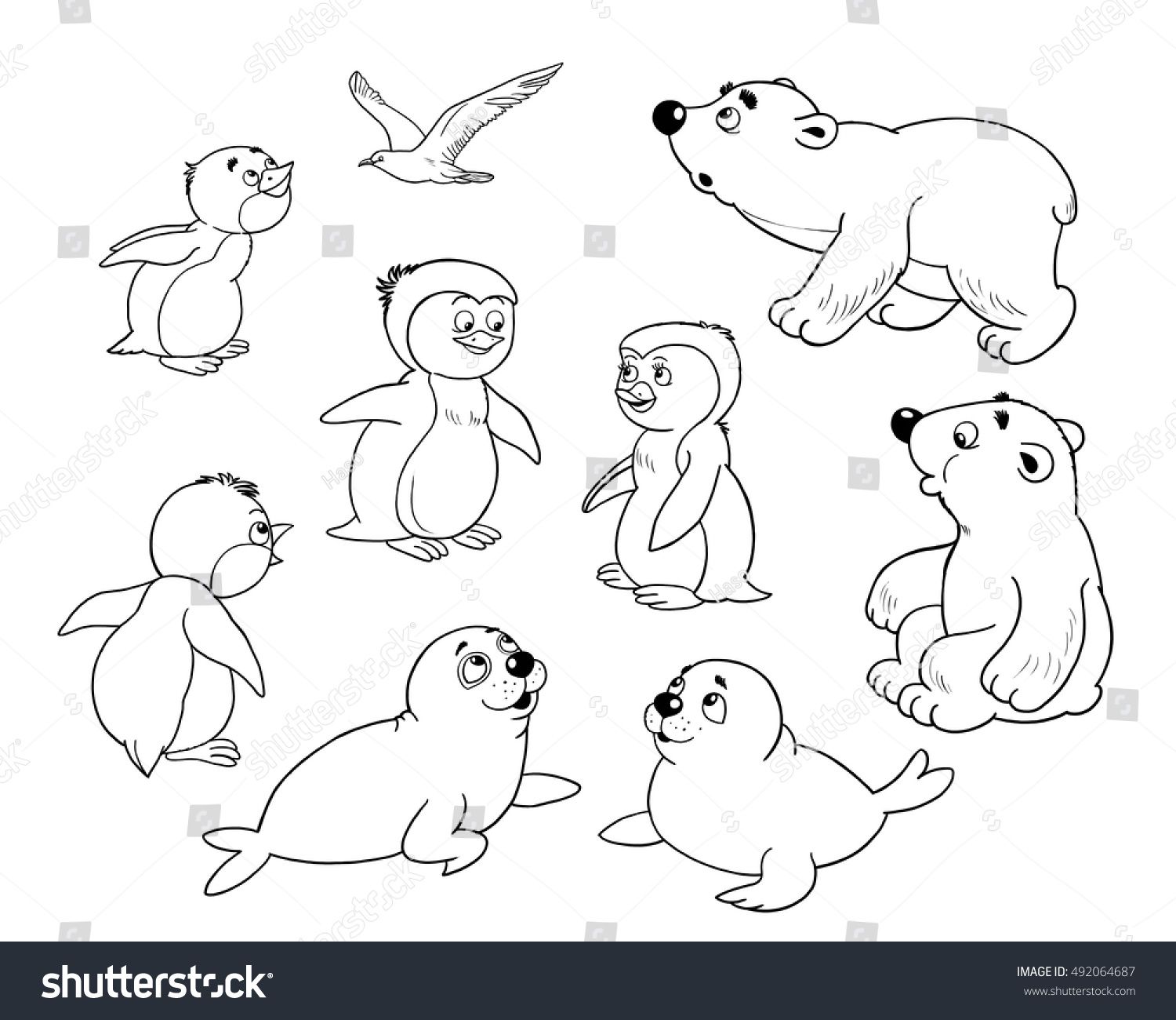 Improved Arctic Animal Coloring Pages Simple Animals Printable 1500x1300 Improved Arctic Animal Coloring Pages Simple Animals Printable