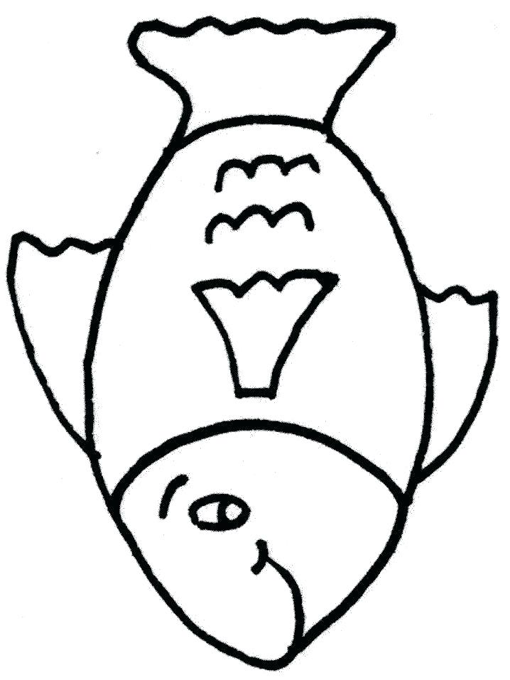 Simple Baby Animal Outlines Kids Coloring Simple Fish Outline 718x957 Simple Baby Animal Outlines Kids Coloring Simple Fish Outline