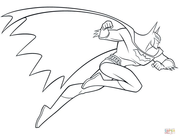 Simple Batman Coloring Pages