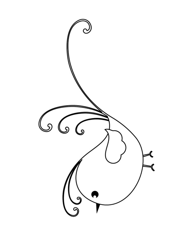 Simple Bird Coloring Pages